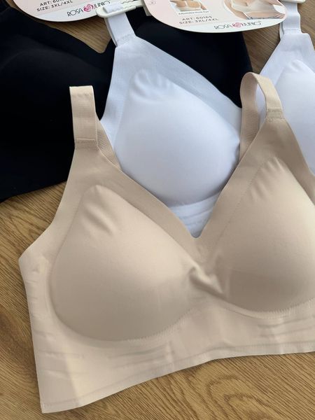 БЕЗШОВНИЙ БЮСТИК БЕЗ КІСТОЧКИ білий 5-6XL 60165 фото